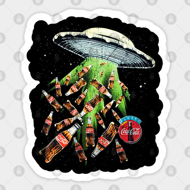 Coca Cola Coke - Always - Alien UFO Sticker by nicklower