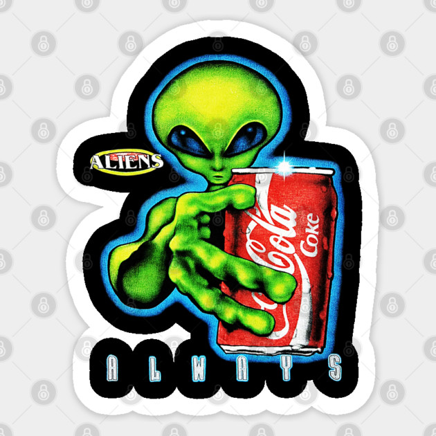 Coca Cola Coke - Always - Aliens Sticker by nicklower