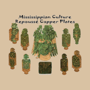 Mississippian Culture Repousse Copper Plates T-Shirt