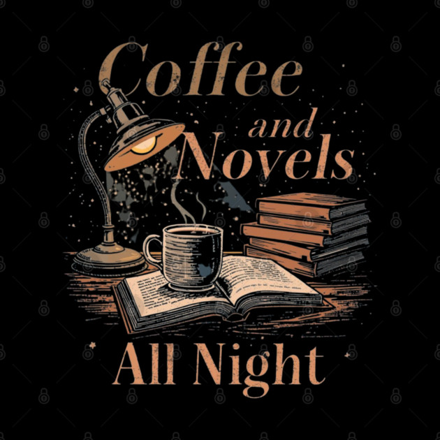 vintage Coffee and Novels All Night by SR8891