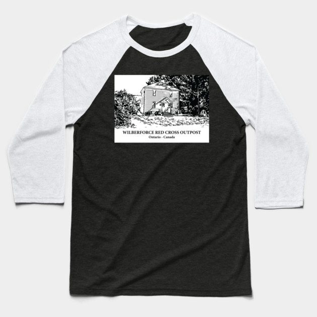 Wilberforce Red Cross Outpost - Ontario Baseball T-Shirt by Lakeric