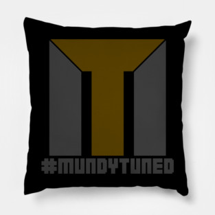 #MundyTuned Gold & Gray Pillow