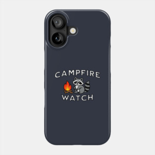 Campfire Watch Raccoon — Nostalgic Camping Phone Case