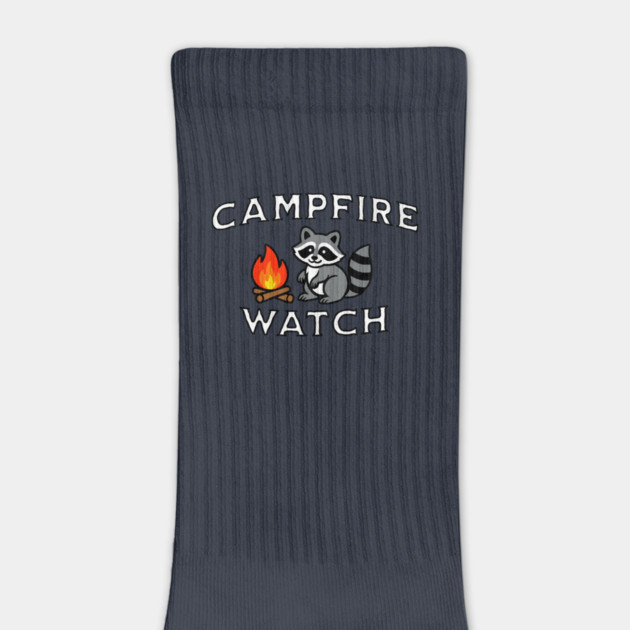 Campfire Watch Raccoon — Nostalgic Camping by DonWillisJrArt