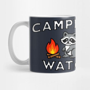 Campfire Watch Raccoon — Nostalgic Camping Mug