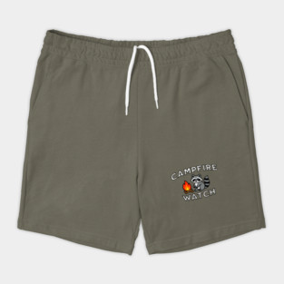 Campfire Watch Raccoon — Nostalgic Camping Shorts