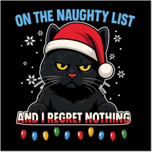 Christmas-cat Posters and Art