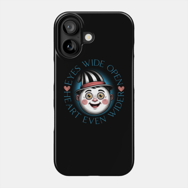 Eyes Wide Open Heart Even Wider Phone Case by norhando