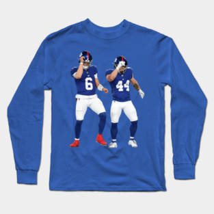Cam Skattebo Jaxson Dart  New York Giants Long Sleeve T-Shirt