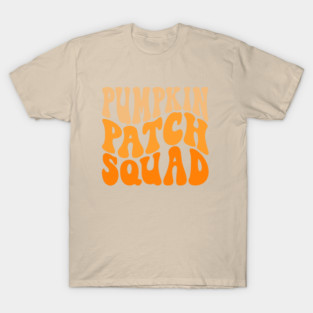 Pumpkin Patch Squad Retro Groovy Fall Quote T-Shirt