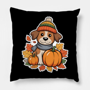 Autumn Fall Otterhound Dog Owner Thanksgiving Cozy Pillow