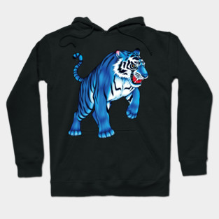 Blue Tiger. Hoodie