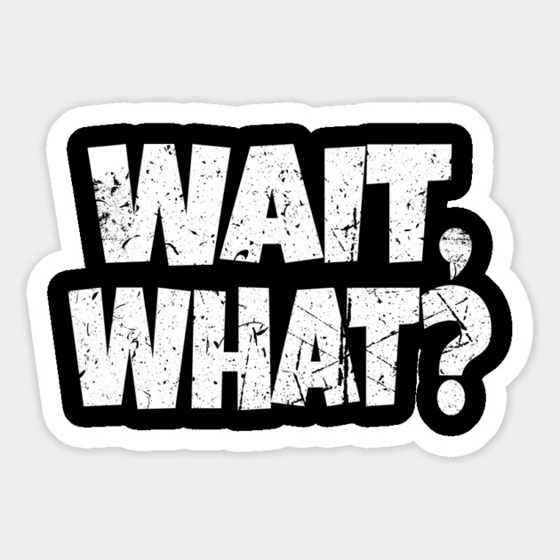 Wait What Shirt - Confused Reaction Funny Gift Tee Magnet by OUTFITPAW