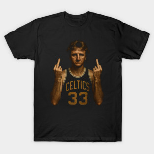Larry Bird Flipping the Bird T-Shirt
