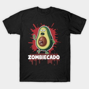 Zombiecado Horror Zombie Avocado Halloween T-Shirt