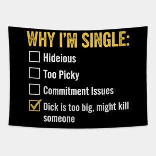 Funny Adult Why I'm Single Tapestry