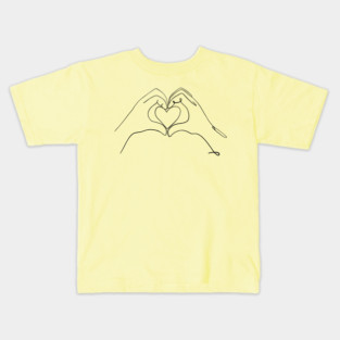 Line art Love Kids T-Shirt