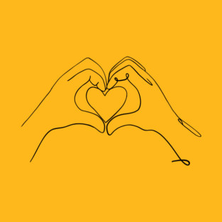 Line art Love T-Shirt