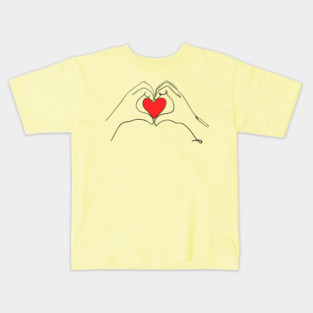 lineart love Kids T-Shirt