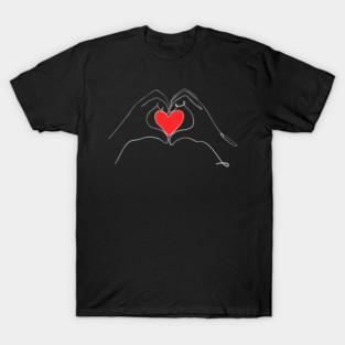 line artwork heart T-Shirt