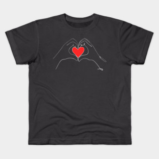 line artwork heart Kids T-Shirt