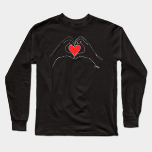line artwork heart Long Sleeve T-Shirt