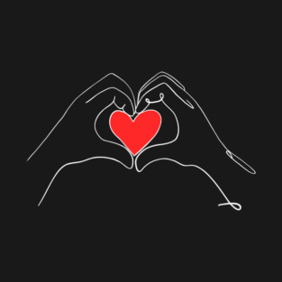 line artwork heart T-Shirt