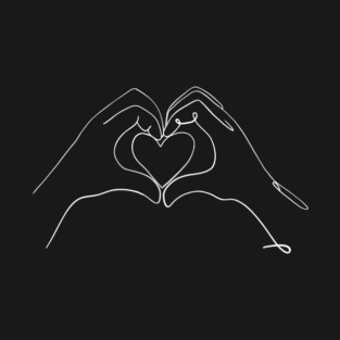 line artwork heart T-Shirt