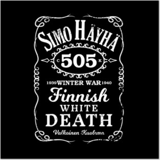 Simo Hayha Finnish Finland Suomi Sisu Whiskey Label Posters and Art