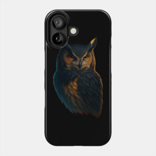 Majestic Owl Artwork – Realistic Bird Animal Art for Nature Lovers Phone Case