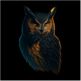 Majestic Owl Artwork – Realistic Bird Animal Art for Nature Lovers Posters and Art