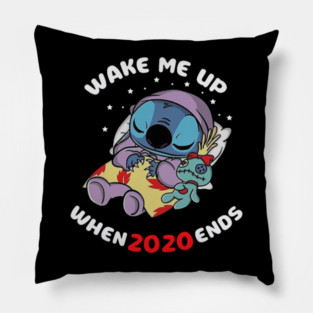 Stitch Wake Me Up When 2020 Ends Quarantine Design Pillow
