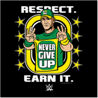 John Cena Respect Earn It Cartoon Posters and Art