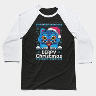 Derpy tiger ugly christmas sweater Baseball T-Shirt