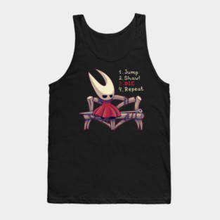 Jump Shaw Die Repeat Hornet Silksong Tank Top