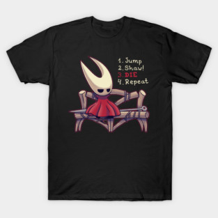 Jump Shaw Die Repeat Hornet Silksong T-Shirt