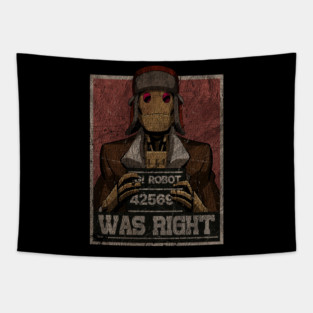 VINTAGE GI ROBOT- WAS RIGHT Tapestry