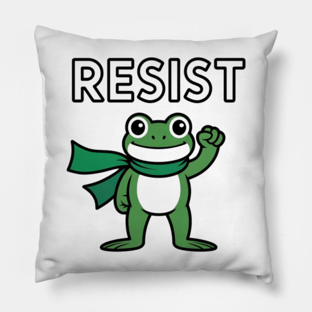 Portland-Frog Pillow by Creatifly Graphic Tees