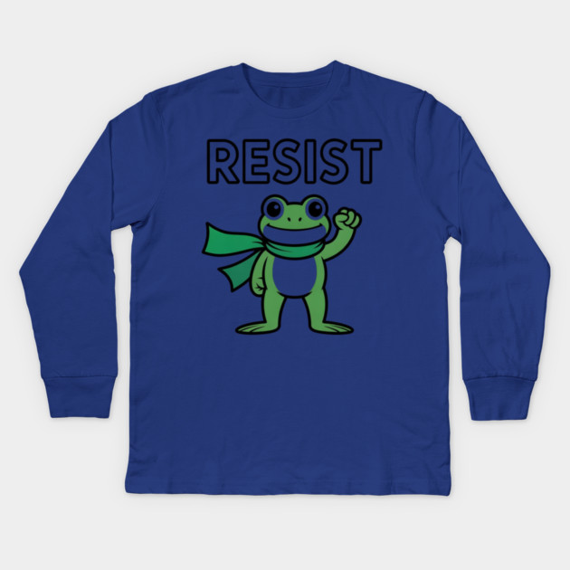Portland-Frog Kids Long Sleeve T-Shirt by Creatifly Graphic Tees