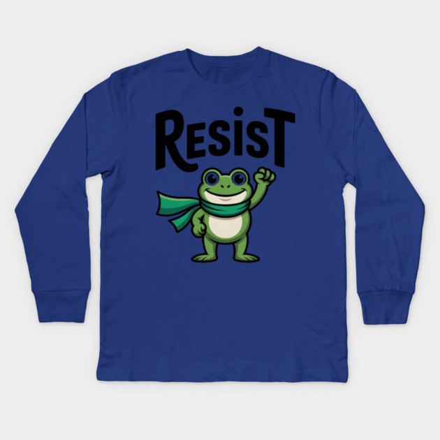 Portland-Frog Kids Long Sleeve T-Shirt by Creatifly Graphic Tees