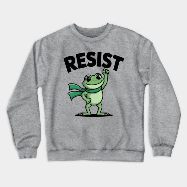 Portland-Frog Crewneck Sweatshirt by Creatifly Graphic Tees