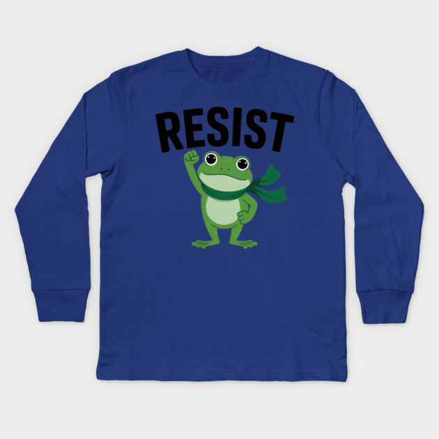 Portland-Frog Kids Long Sleeve T-Shirt by Creatifly Graphic Tees