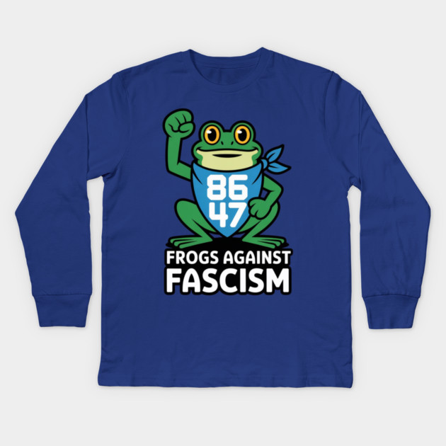Portland-Frog Kids Long Sleeve T-Shirt by Creatifly Graphic Tees