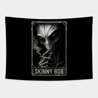 Skinny Bob - Alien Smoking Joint, Extraterrestrial Weed, UFO, UAP, Stoner Space Tapestry