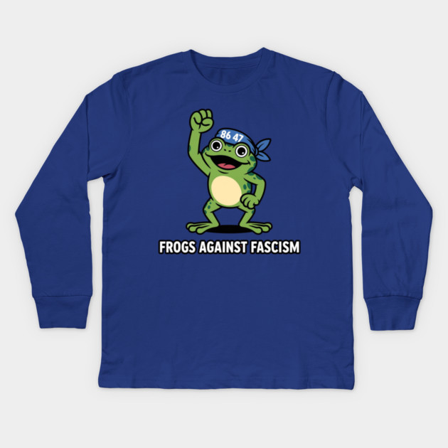 Portland-Frog Kids Long Sleeve T-Shirt by Creatifly Graphic Tees