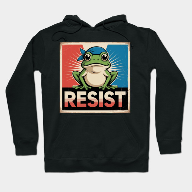 Portland-Frog Hoodie by Creatifly Graphic Tees