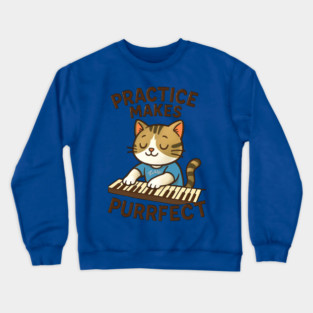 Practice makes PURRFECT - dark logo Crewneck Sweatshirt