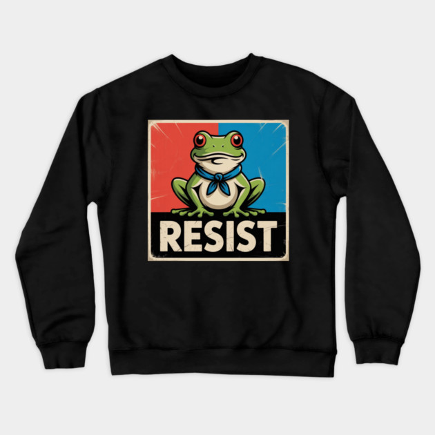 Portland-Frog Crewneck Sweatshirt by Creatifly Graphic Tees