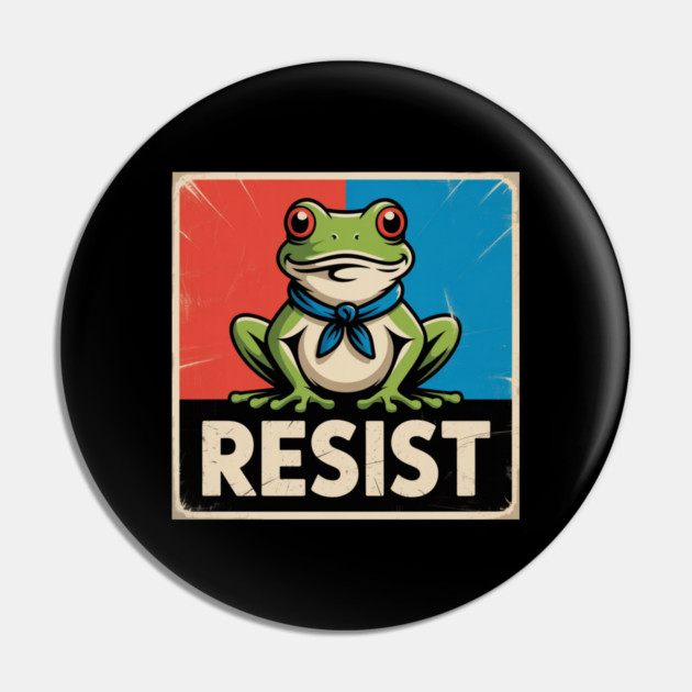 Portland-Frog Pin by Creatifly Graphic Tees