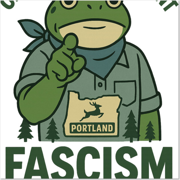 Portland-Frog Wall Art by ArtistTee ⭐⭐⭐⭐⭐